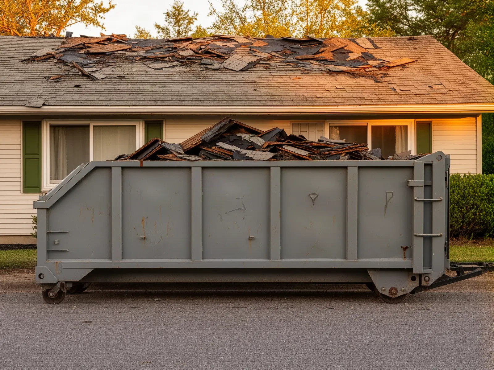 Roll-off dumpster from Gus & Sons Dumpster Rentals in Spearfish, SD